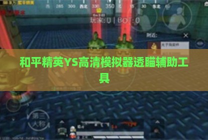和平精英YS高清模拟器透瞄辅助工具